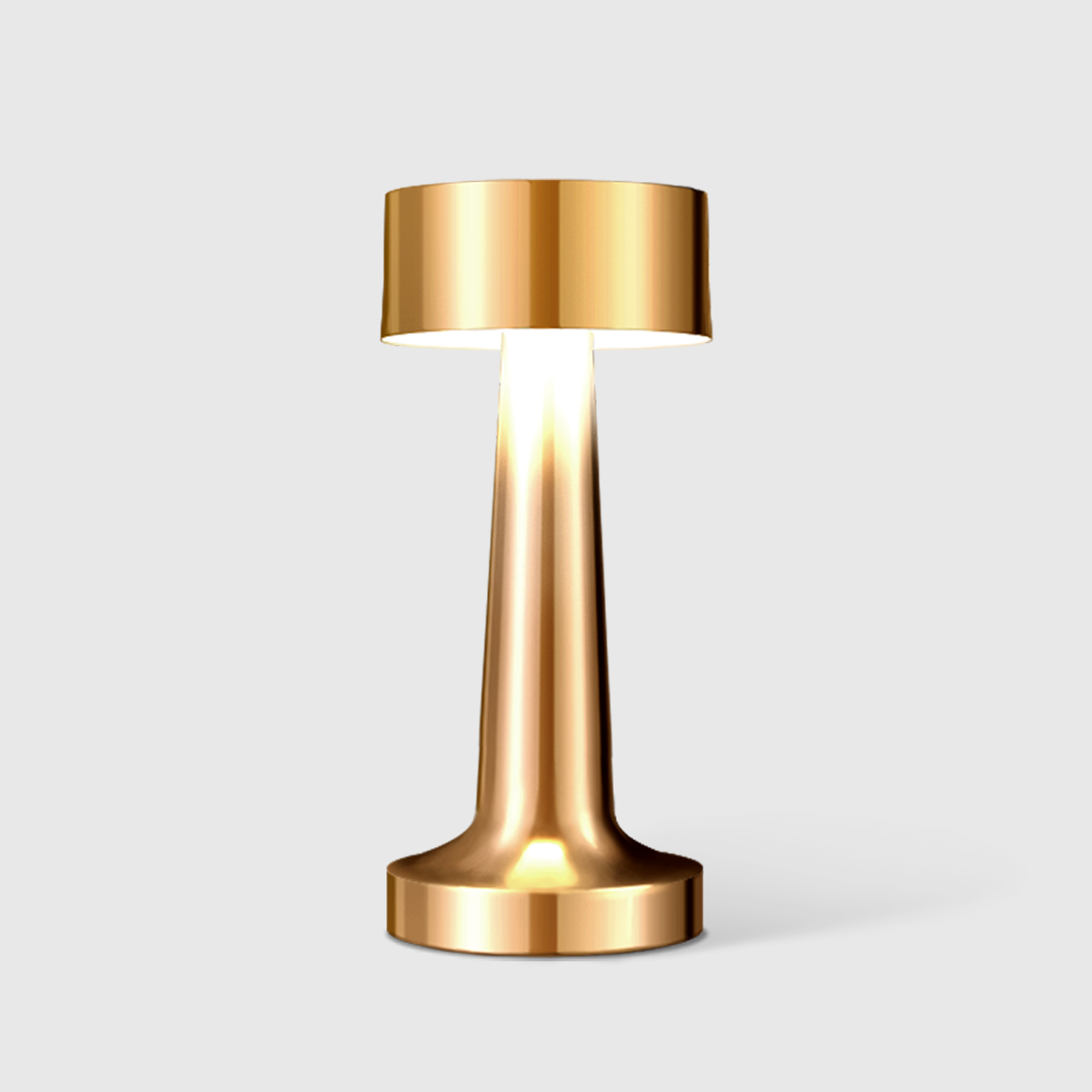 Mushroom Shaped Cordless Table Lamp, Touch Dimmable USB-C Rechargeable Lamp