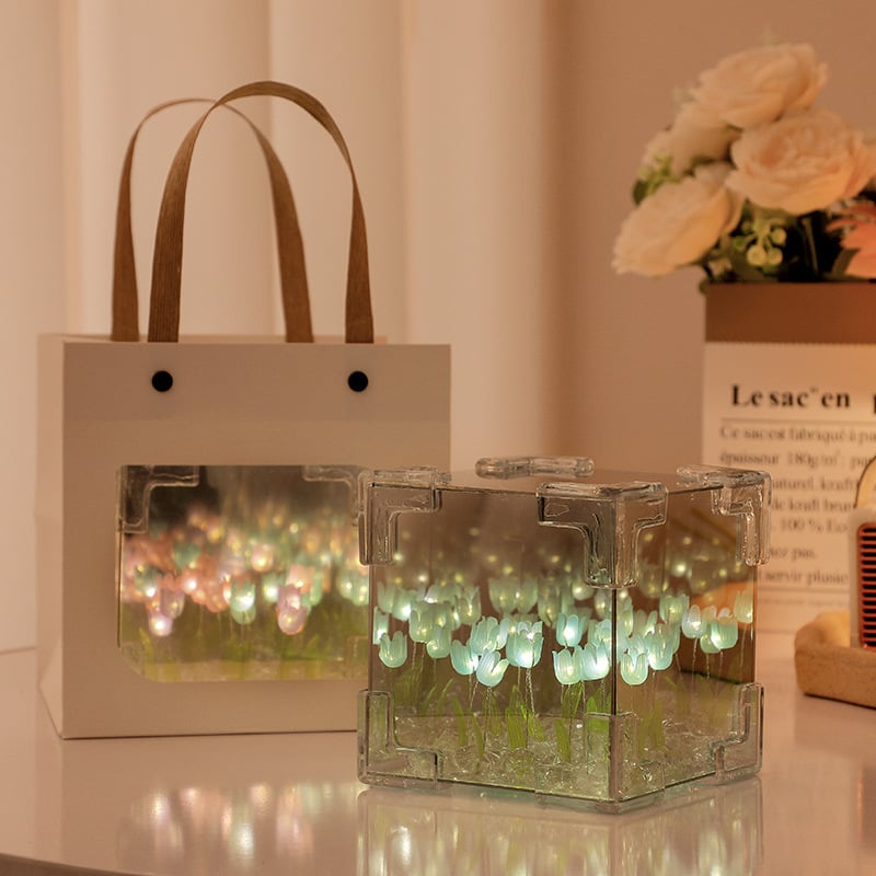 🌷Blossom Box Tulip Magic Gift Lamp Night , light Lamp 