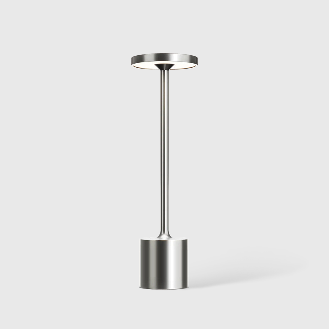 Disc Top Slim Stem Touch Control Rechargeable Table Lamp
