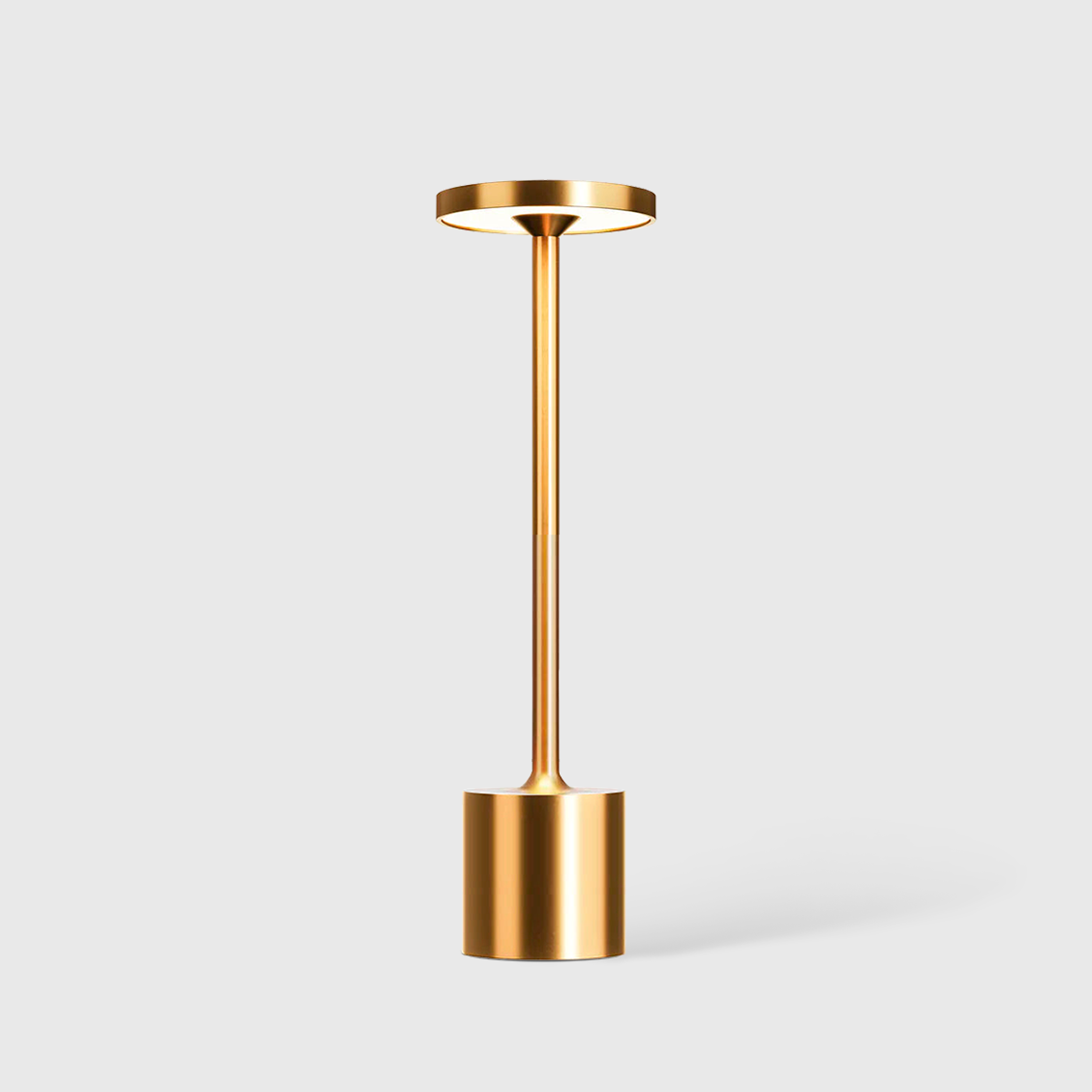 Disc Top Slim Stem Touch Control Rechargeable Table Lamp