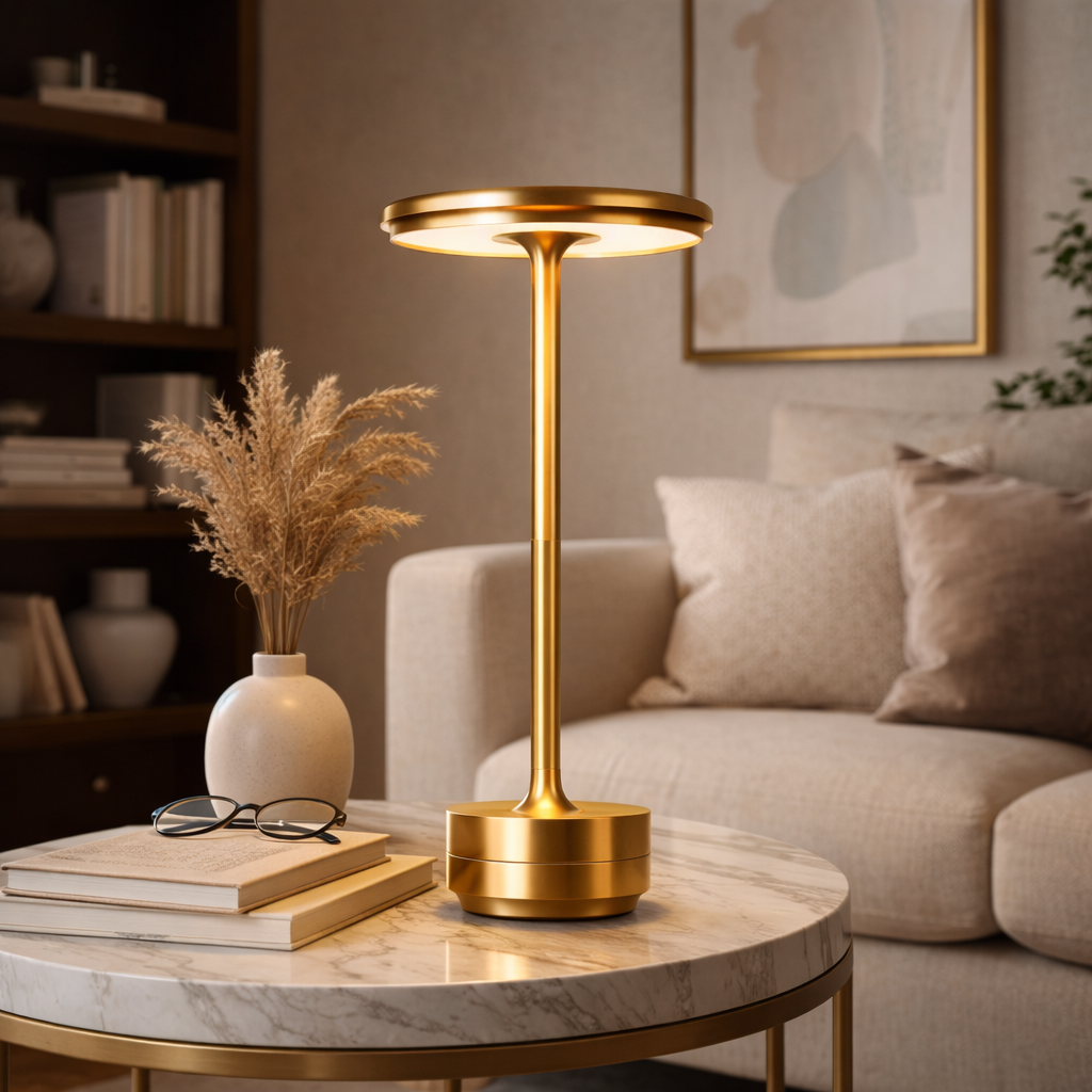 Ring Top Slim Stem Touch Control Cordless Lamp