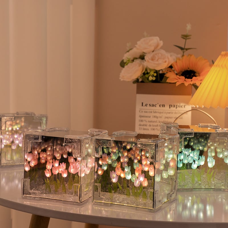 🌷Blossom Box Tulip Magic Gift Lamp Night , light Lamp 