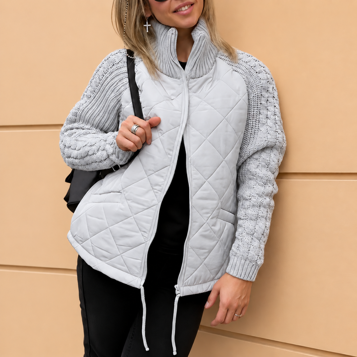 ✨2026 Collection at 50% OFF🎁Women's Knit Patchwork Puffy Jacket