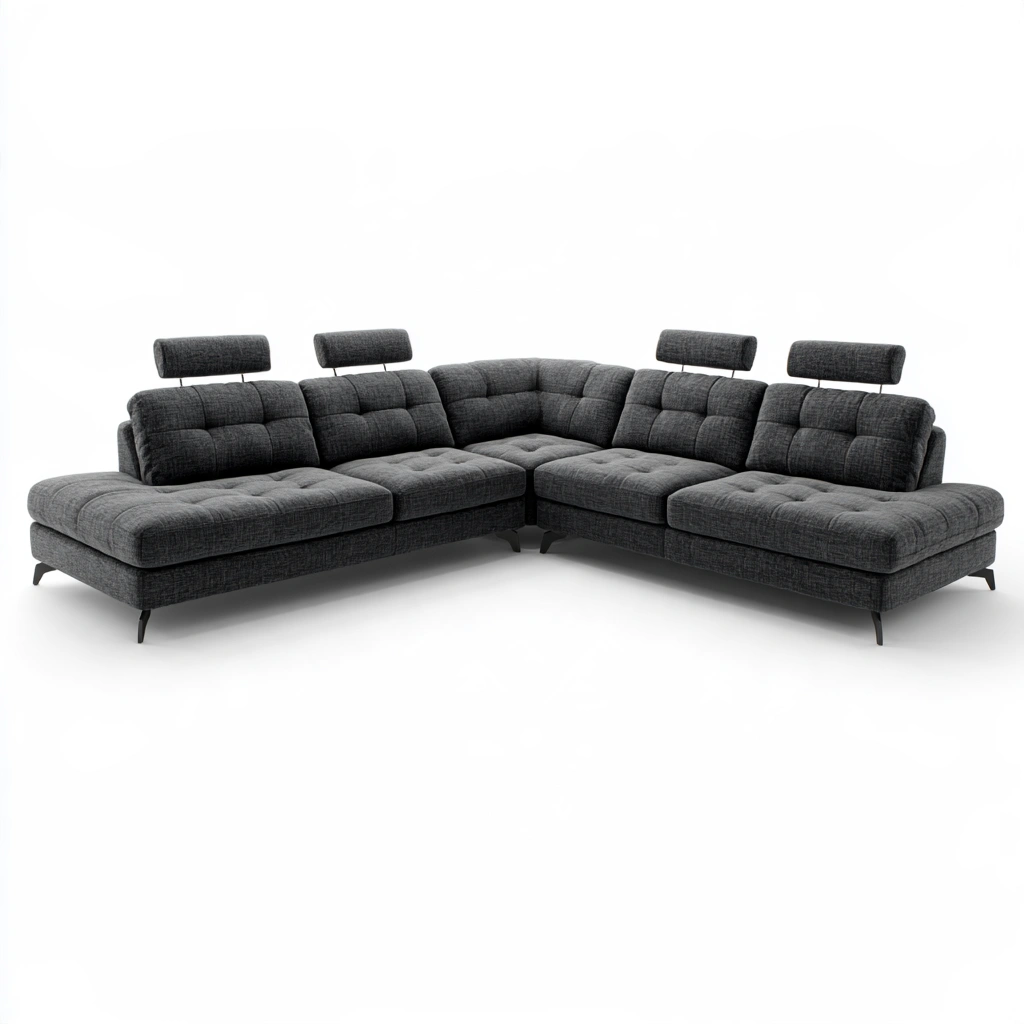Schutzbezug für Sofa, mit klarer Formgebung, Farbe: dunkelgrau-ashcraftco