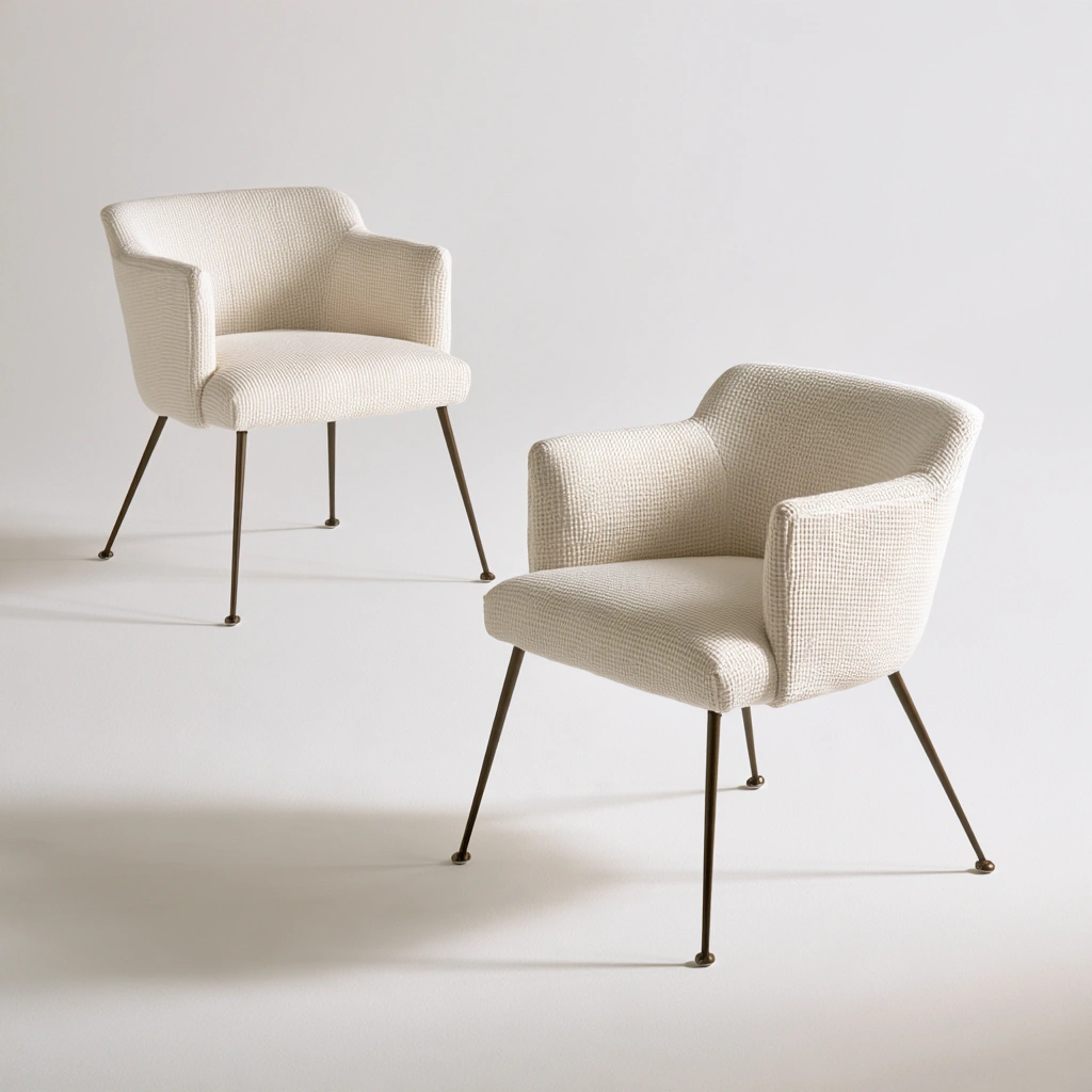 Esszimmerstuhl, mit klarer Formgebung, Farbe: creme-ashcraftco