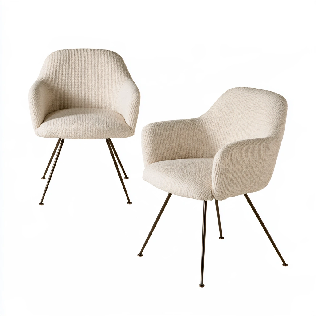 Esszimmerstuhl, mit klarer Formgebung, Farbe: creme-ashcraftco
