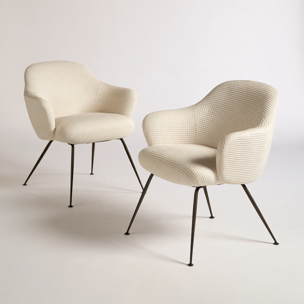 Esszimmerstuhl, mit klarer Formgebung, Farbe: creme-ashcraftco