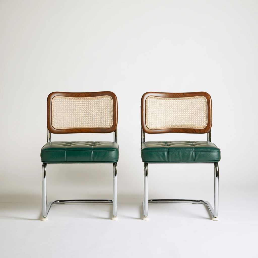 Esszimmerstuhl, mit verchromtem Gestell, Farbe: silber-ashcraftco
