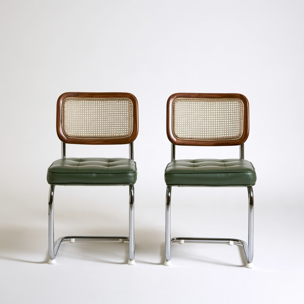 Esszimmerstuhl, mit verchromtem Gestell, Farbe: silber-ashcraftco