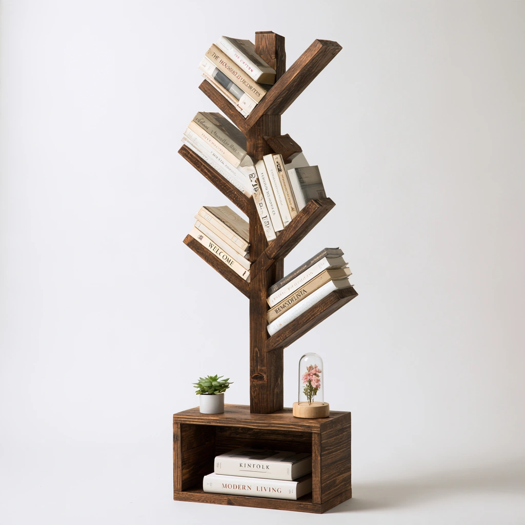 Bücherregal, mit klarer Formgebung, Farbe: grau-firshopco