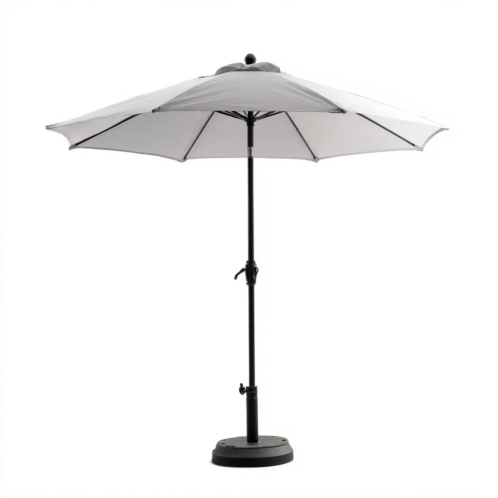 Sombrilla grande para exteriores 280×280×255 cm - gris/negro - mástil central con base para patio y terraza-Dodialiving