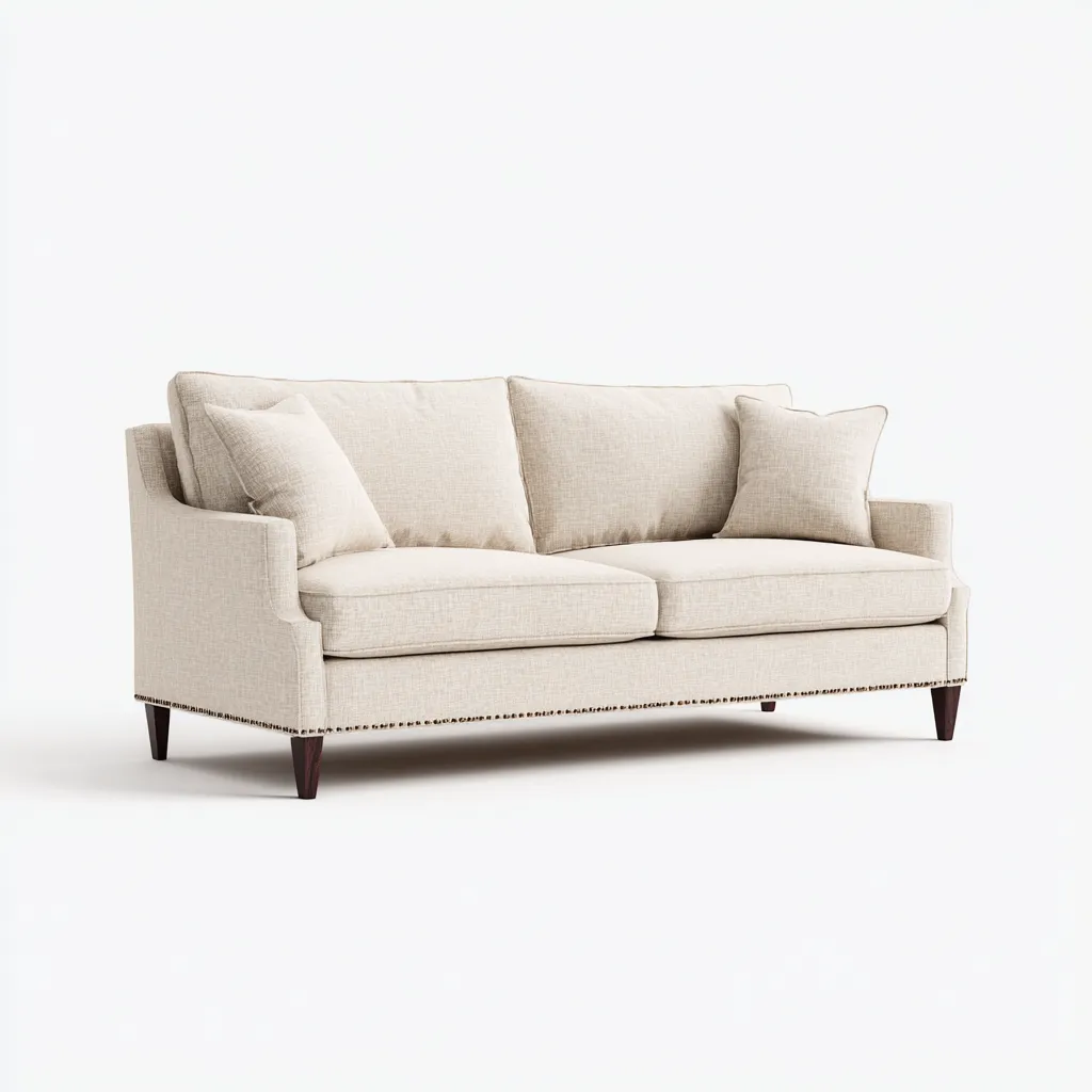 Sofá 2 plazas de tela 178×86×84 cm - gris claro - formato compacto para sala de estar-Dodialiving