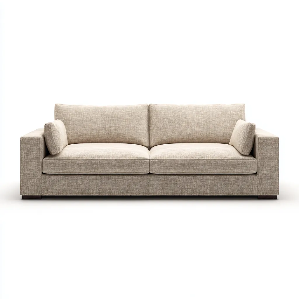 Sofá para sala de estar 178×92×84 cm - tejido crema - diseño contemporáneo-Dodialiving