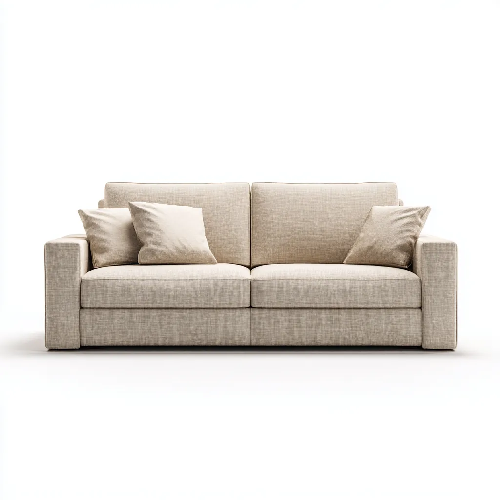 Sofá para sala de estar 172×90×82 cm - tejido blanco roto - estilo minimalista-Dodialiving