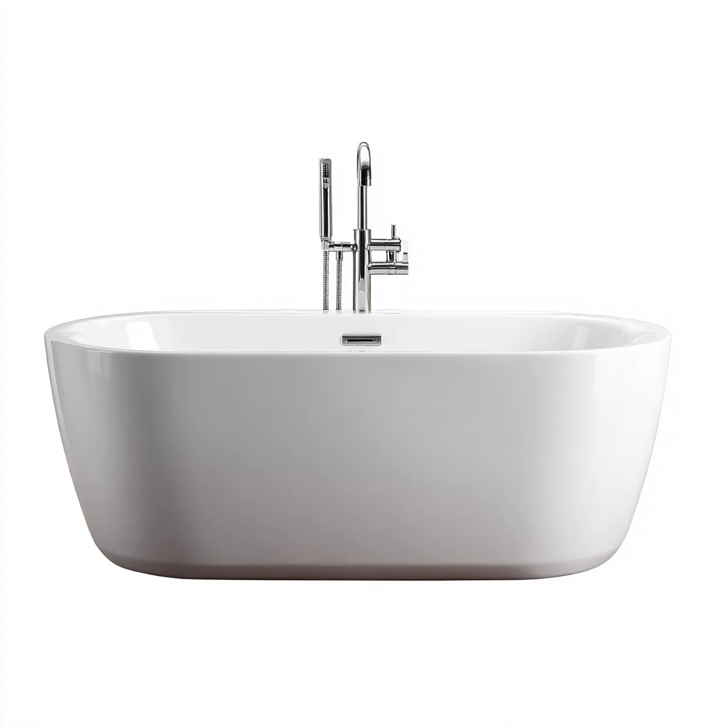 Bañera 170×80×60 cm - blanca - bañera exenta ovalada diseño moderno para baño-Racorpahome