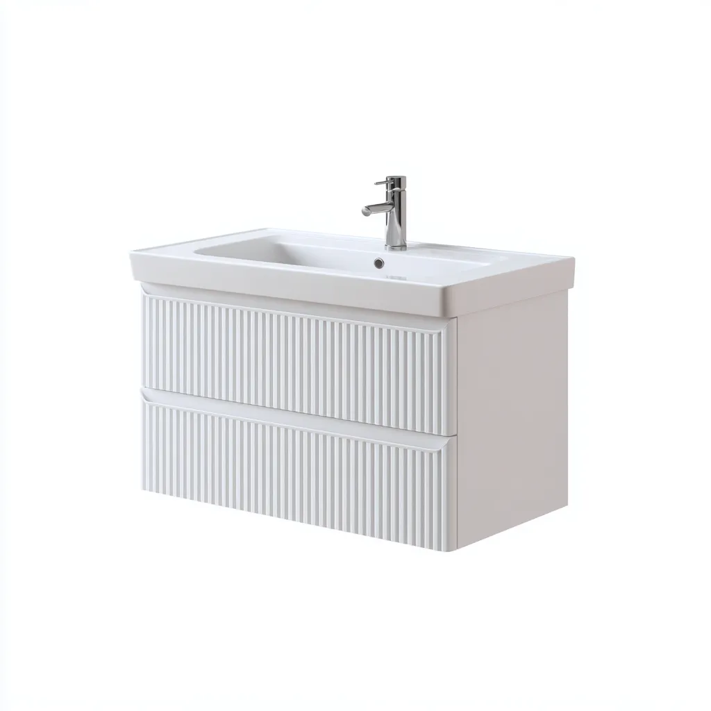 Lavabo suspendido 100×48×55 cm - blanco - diseño moderno con acabado limpio para baño-Racorpahome