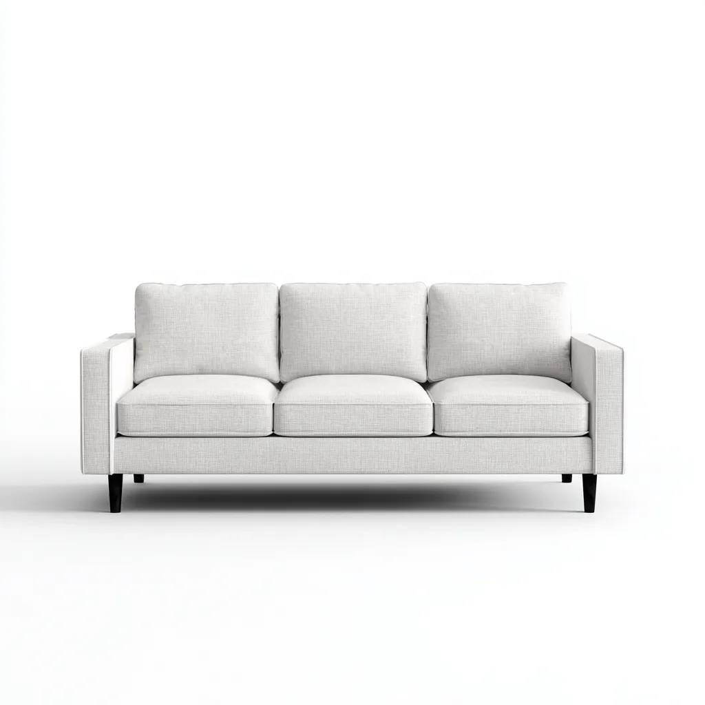 Sofá 3 plazas 210×85×82 cm – gris claro – estilo nórdico para salón-Vinoracorner