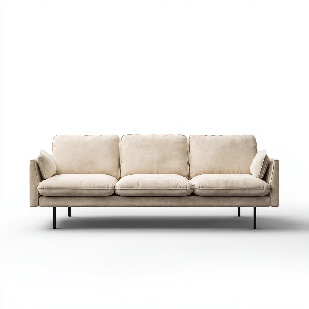 Sofá 180×85×82 cm - blanco - tapizado de tela con estilo contemporáneo para sala de estar-Vinoracorner