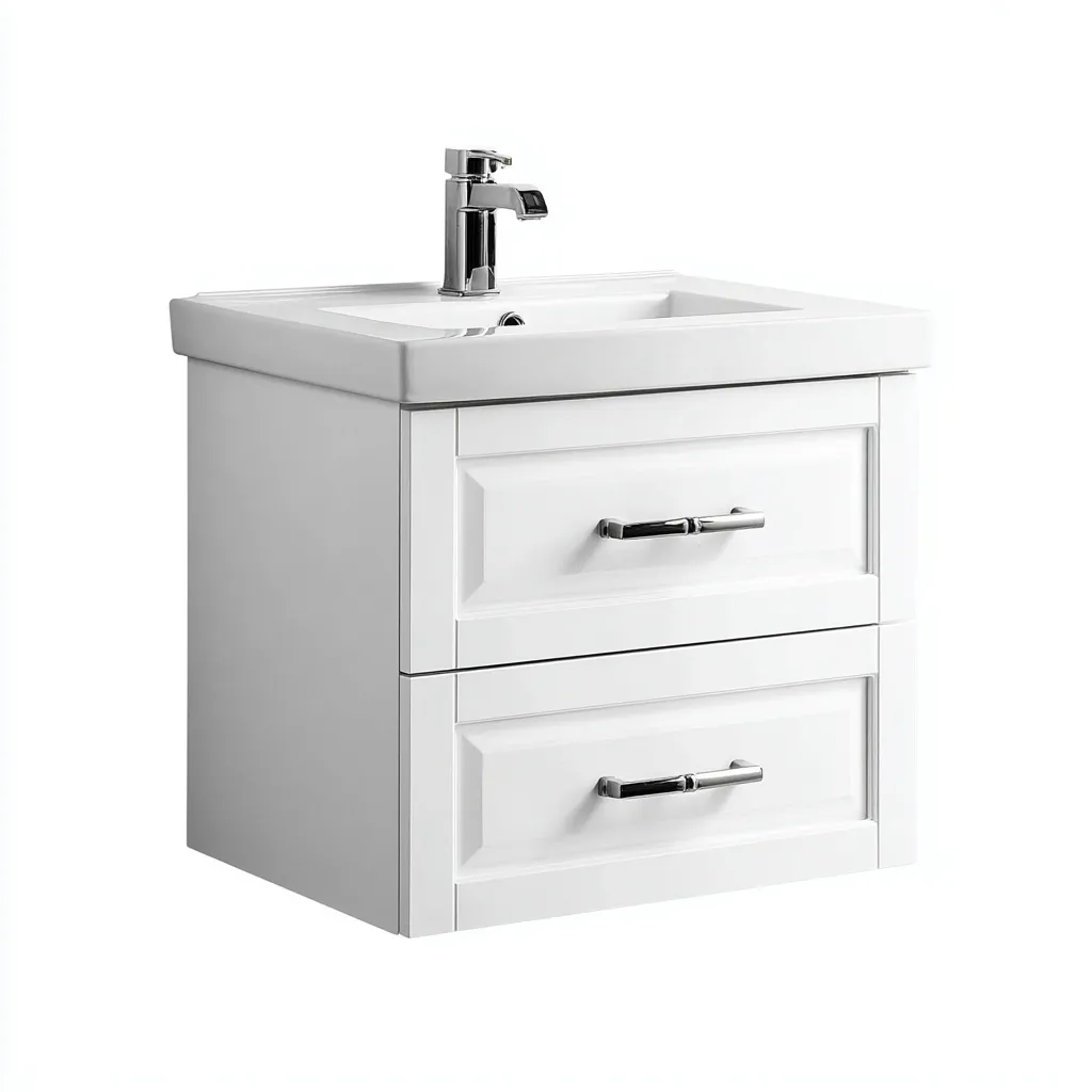Lavabo suspendido 70×42×48 cm - blanco - estilo clásico práctico para baño-Vinoracorner
