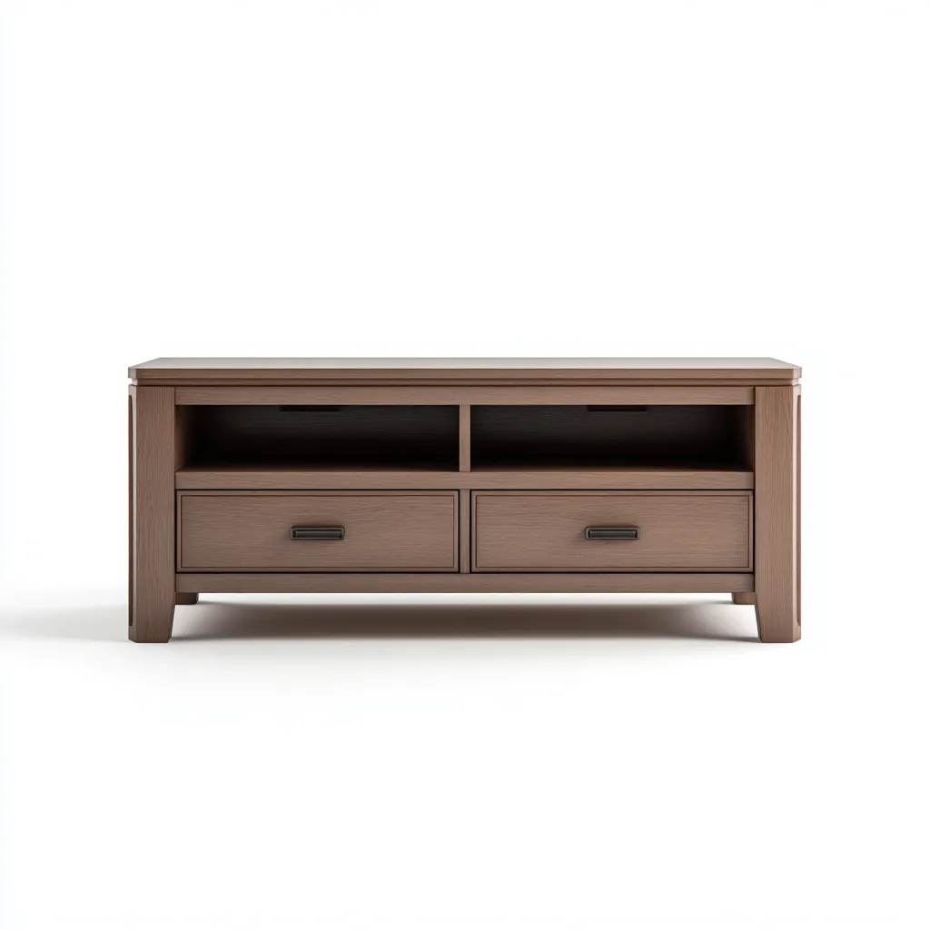 Mueble para TV 150×40×60 cm - marrón - de madera para sala de estar con almacenaje-Vinoracorner