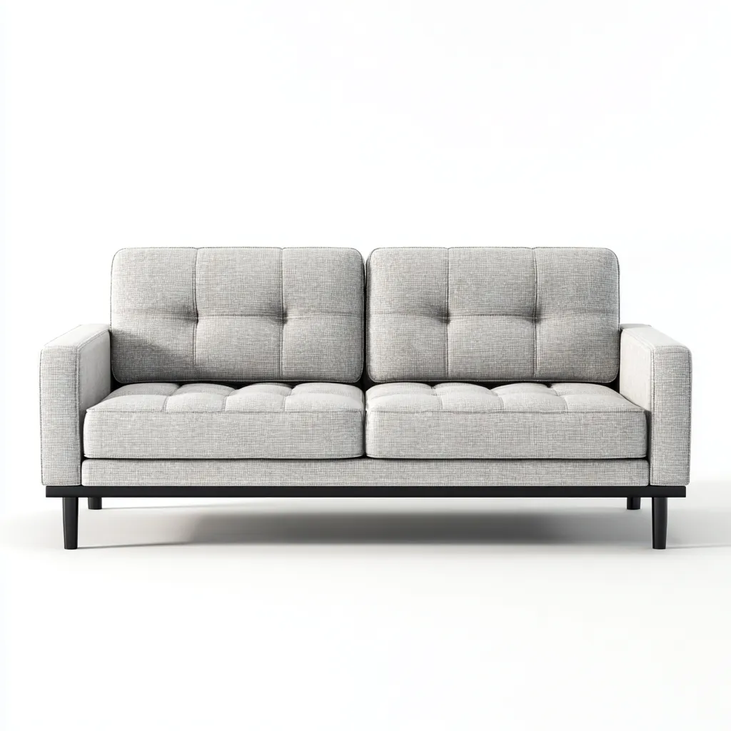 Sofá 3 plazas 210×85×80 cm - gris claro - tapizado moderno para sala de estar-Liraiocorner