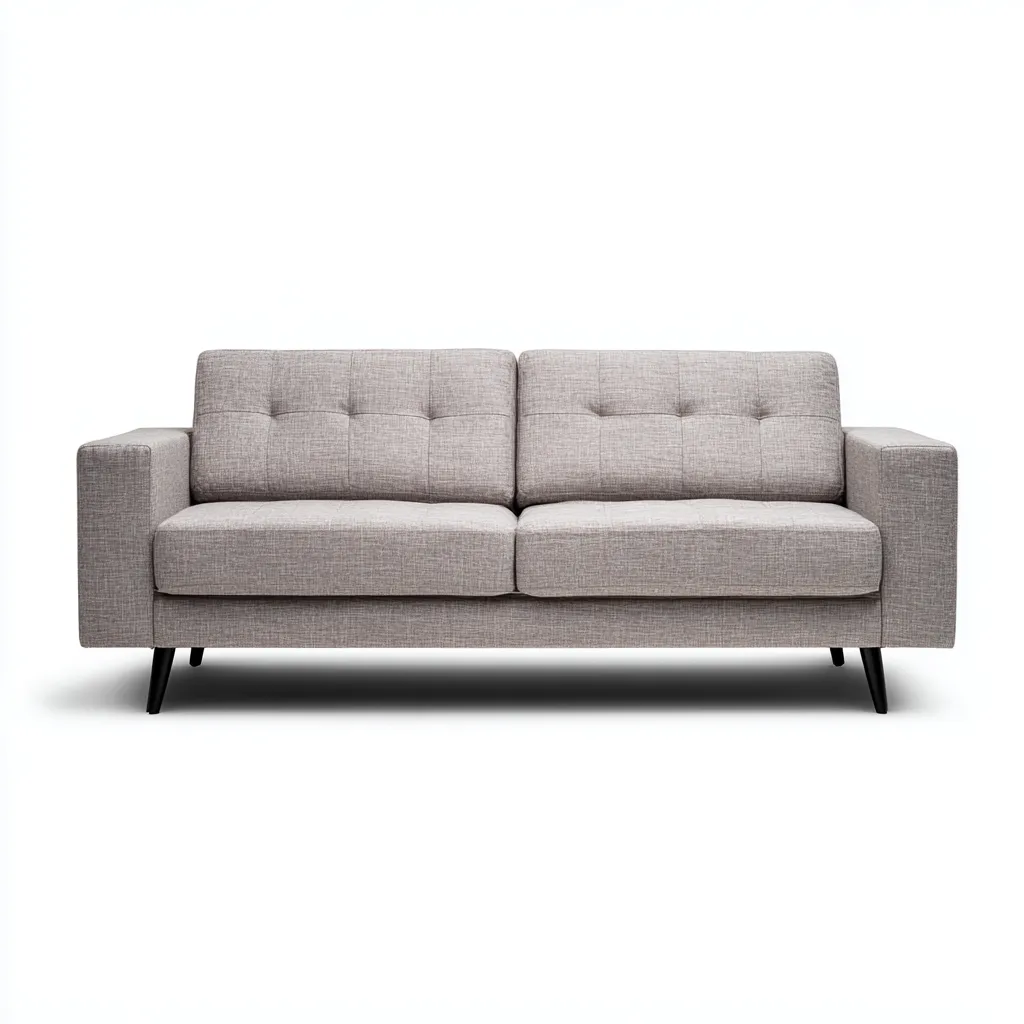 Sofá 3 plazas 200×88×82 cm - gris - tela tapizada confortable para salón moderno-Liraiocorner