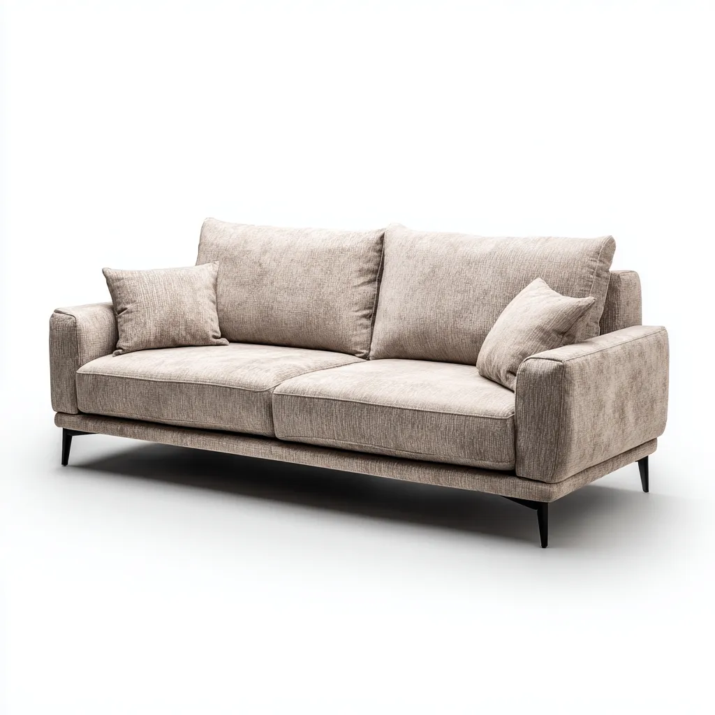 Sofá 2 plazas 180×92×84 cm – beige – estilo contemporáneo con asiento amplio para salón-Liraiocorner