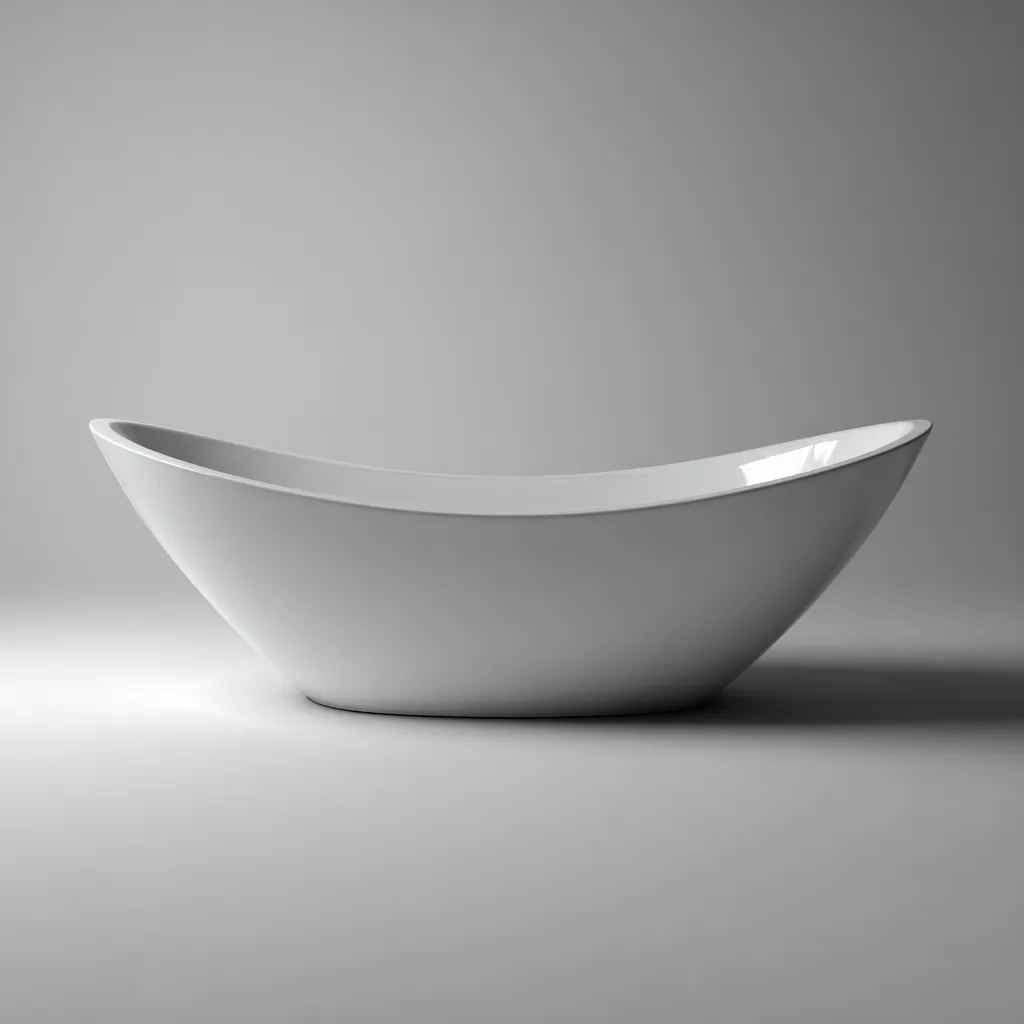 Bañera exenta 170×78×58 cm - crema - para baño - diseño de borde ondulado-Liraiocorner