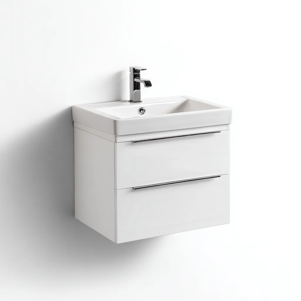 Lavabo 80×45×50 cm - blanco - mueble suspendido moderno para baño-Liraiocorner