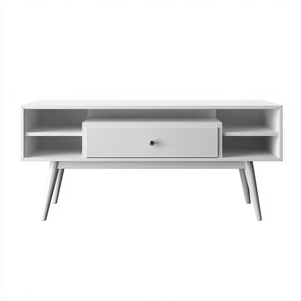 Mueble para TV 150×40×65 cm – blanco – diseño minimalista con espacios abiertos para sala de estar-Liraiocorner