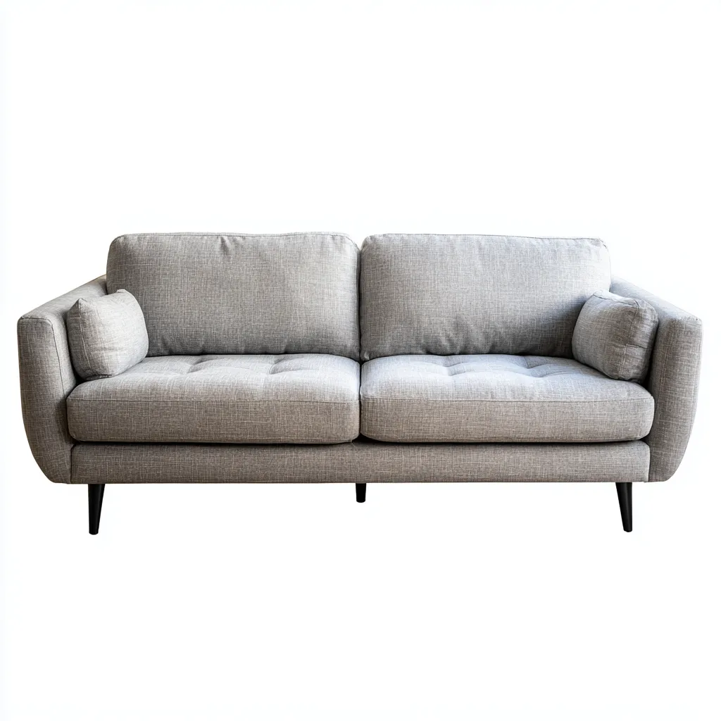 Sofá 2 plazas 180×90×84 cm – gris claro – estilo moderno con asiento acolchado para salón-Liraiocorner
