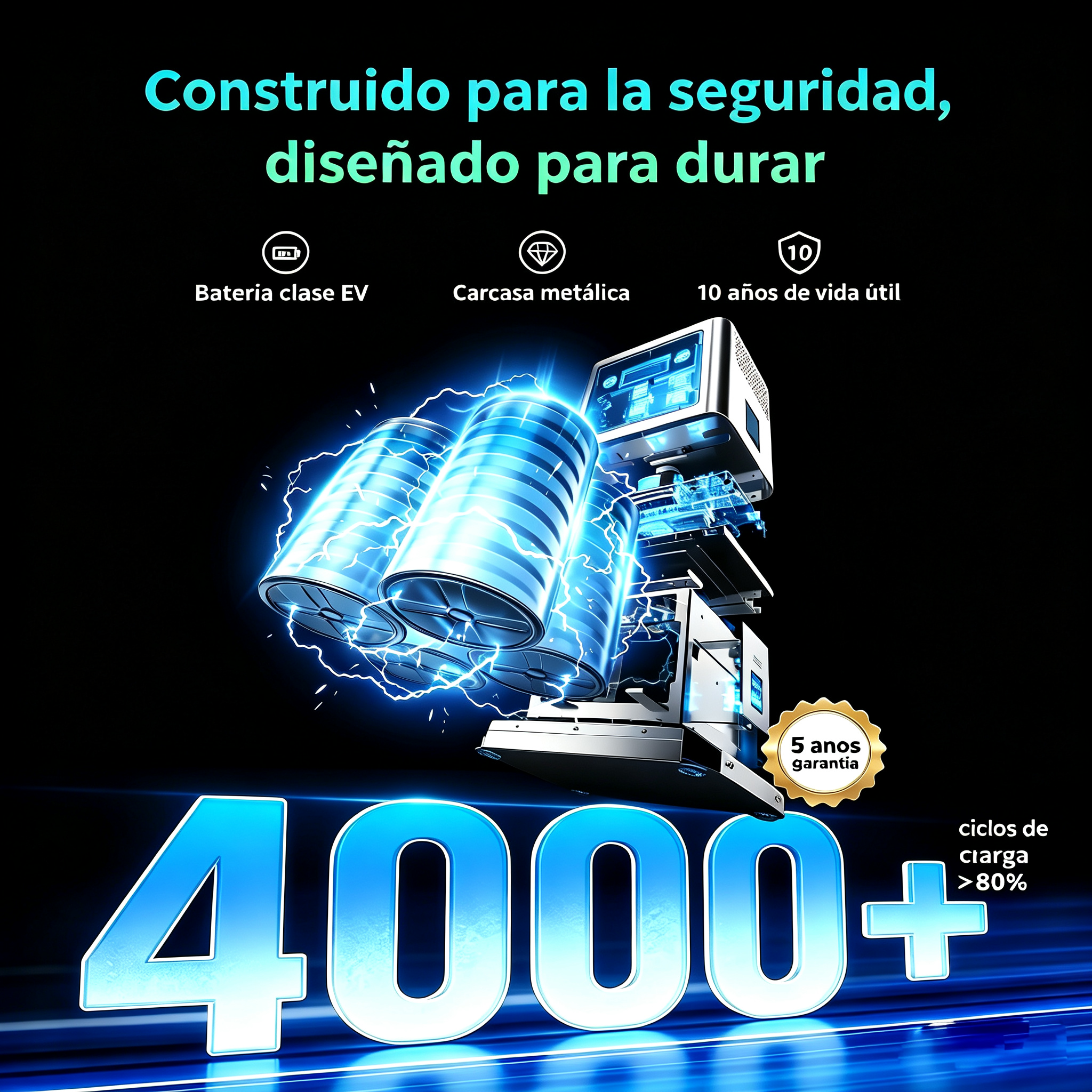 Estación de energía portátil LIBRIDS C600: respaldo para el hogar, camping y cortes de luz; generador solar con batería LiFePO4 de 640 Wh, 8 puertos y carga ultrarrápida (0-80 % en 1 hora); fuente de energía de emergencia, ideal para viajes, autocaravanas