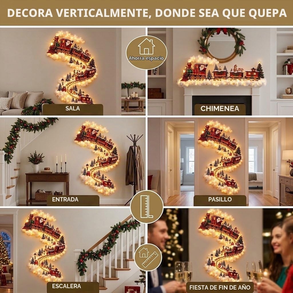 🎄Christmas Magic Trail Wall Light, Christmas Wall Lights, Xmas lights（Conjunto de tres piezas）✨