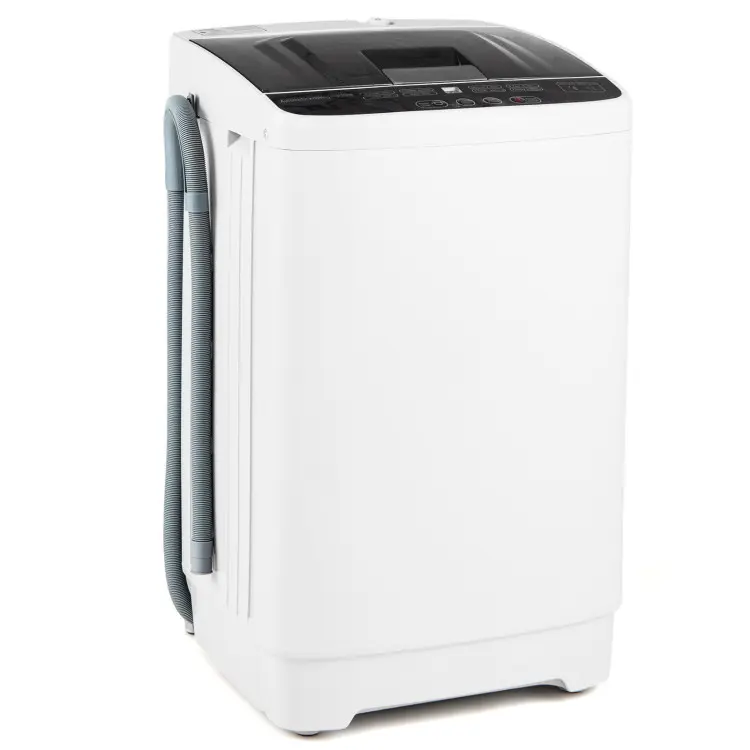Lavadora portátil totalmente automática COSTWAY con pantalla LED y bomba de drenaje; combinación compacta de lavadora y secadora para el hogar, dormitorios, apartamentos, autocaravanas y campamentos.