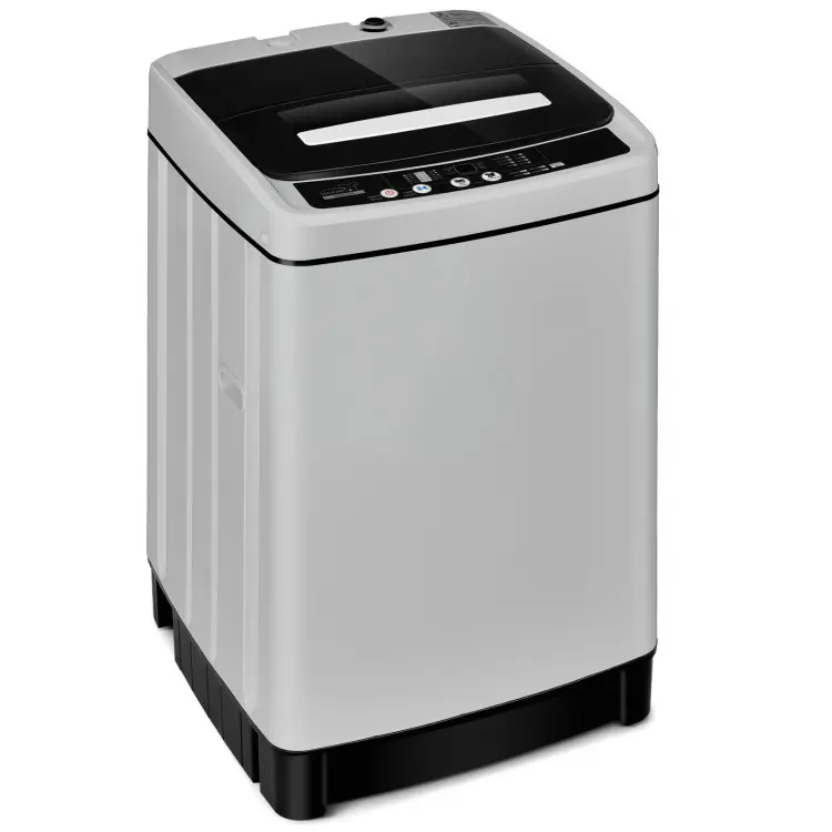 Lavadora portátil totalmente automática COSTWAY con pantalla LED y bomba de drenaje; combinación compacta de lavadora y secadora para el hogar, dormitorios, apartamentos, autocaravanas y campamentos.