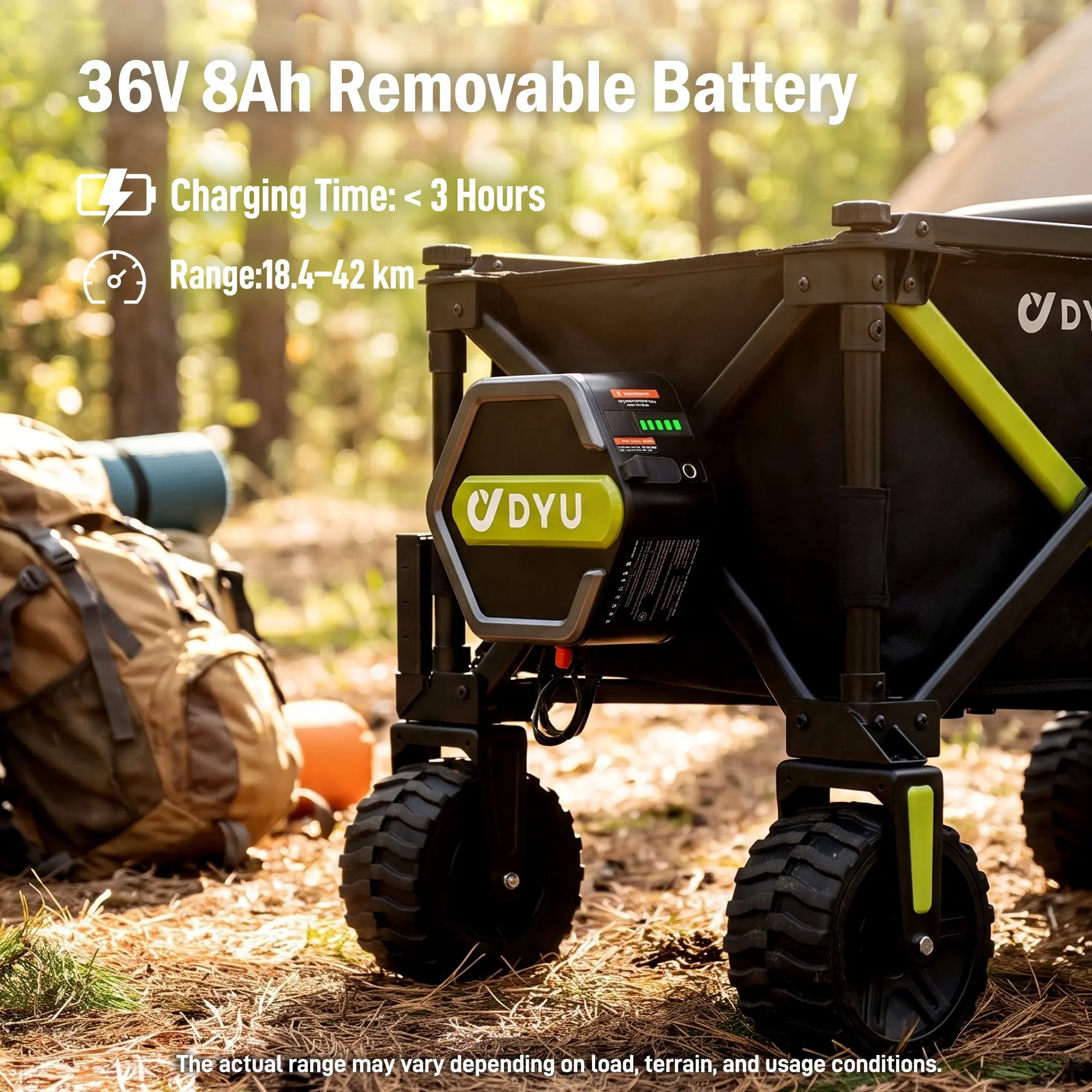 Carrito Eléctrico Plegable para Carga | 1200W Doble Motor | Opciones con Asiento para Conducir y Remolcar
