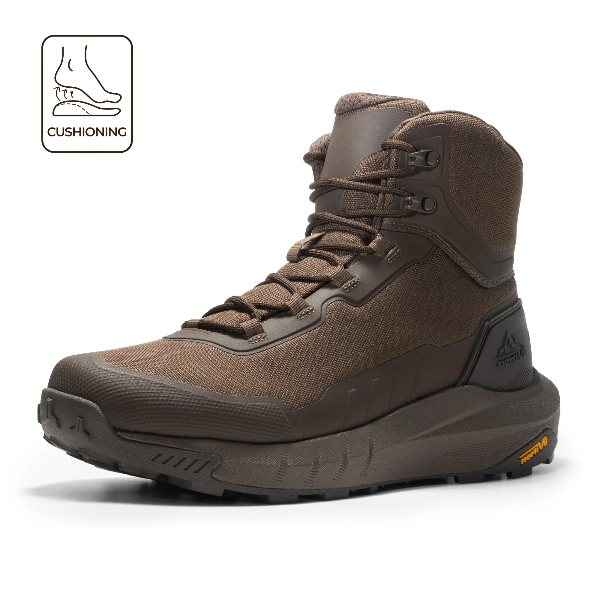 Botas de Trabajo para Hombre 2026 de Alta Resistencia, Negras, Punta Redonda, Suela Antideslizante, Cómodas y Transpirables para Construcción y Exteriores