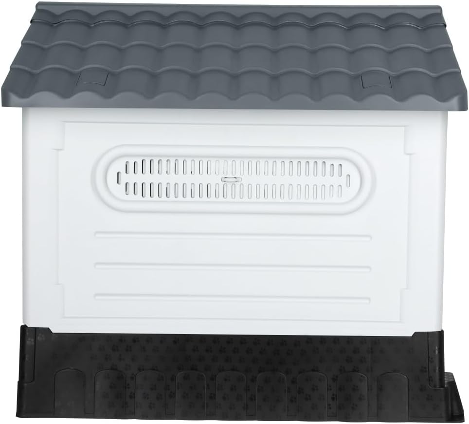MASCOAMIGO Casa Térmica para Perros Razas Grandes Incluye Puerta con Seguro, Facil de Armar, Limpiar y Guardar, Medidas 105x88x99cm, con Protección UV