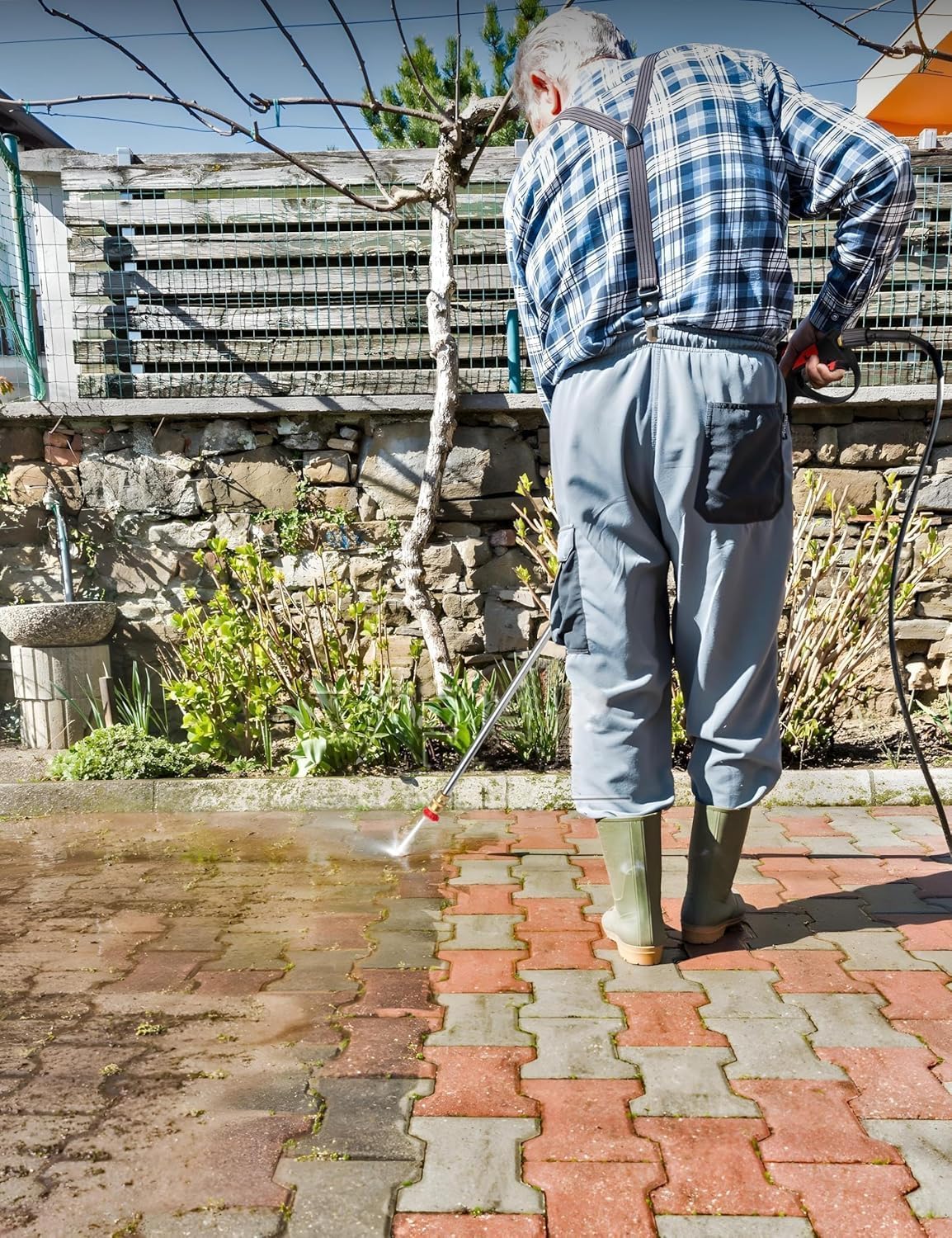 PowerSmart - Lavadora a presión eléctrica – 2200 PSI MAX 1.2 GPM Power Washer con Ruedas, Tanque de jabón a Bordo, Juego de 5 boquillas y Varita de Metal, Limpiador Profesional de Alta presión para