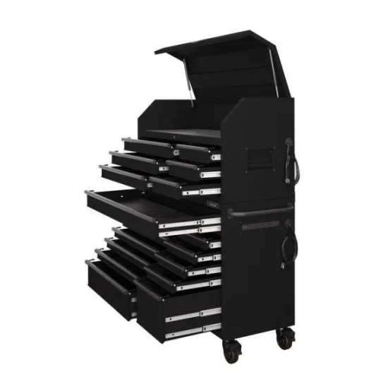 Caja de herramientas con gabinete de rodillos de cuerpo ancho con cajones