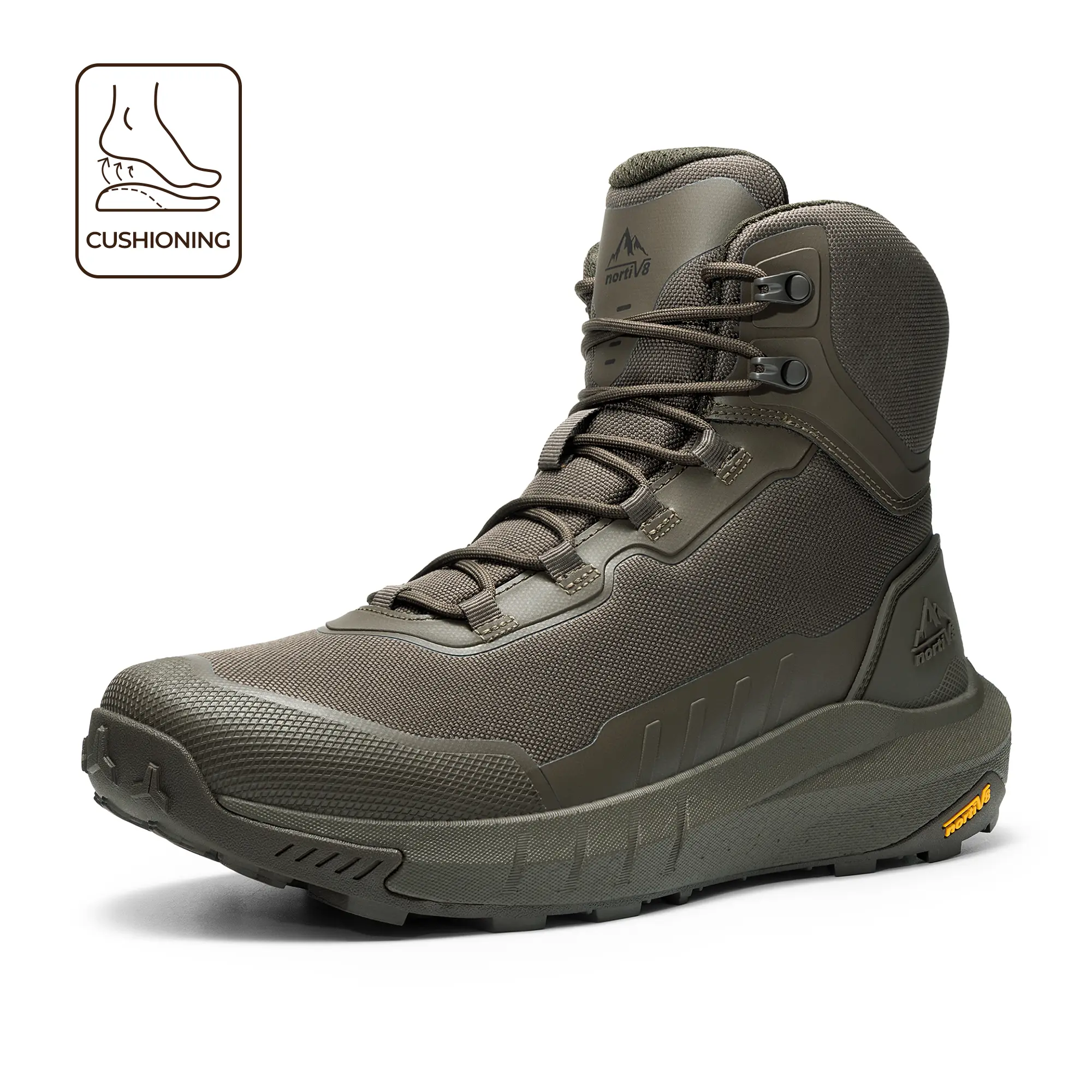 Botas de Trabajo para Hombre 2026 de Alta Resistencia, Negras, Punta Redonda, Suela Antideslizante, Cómodas y Transpirables para Construcción y Exteriores