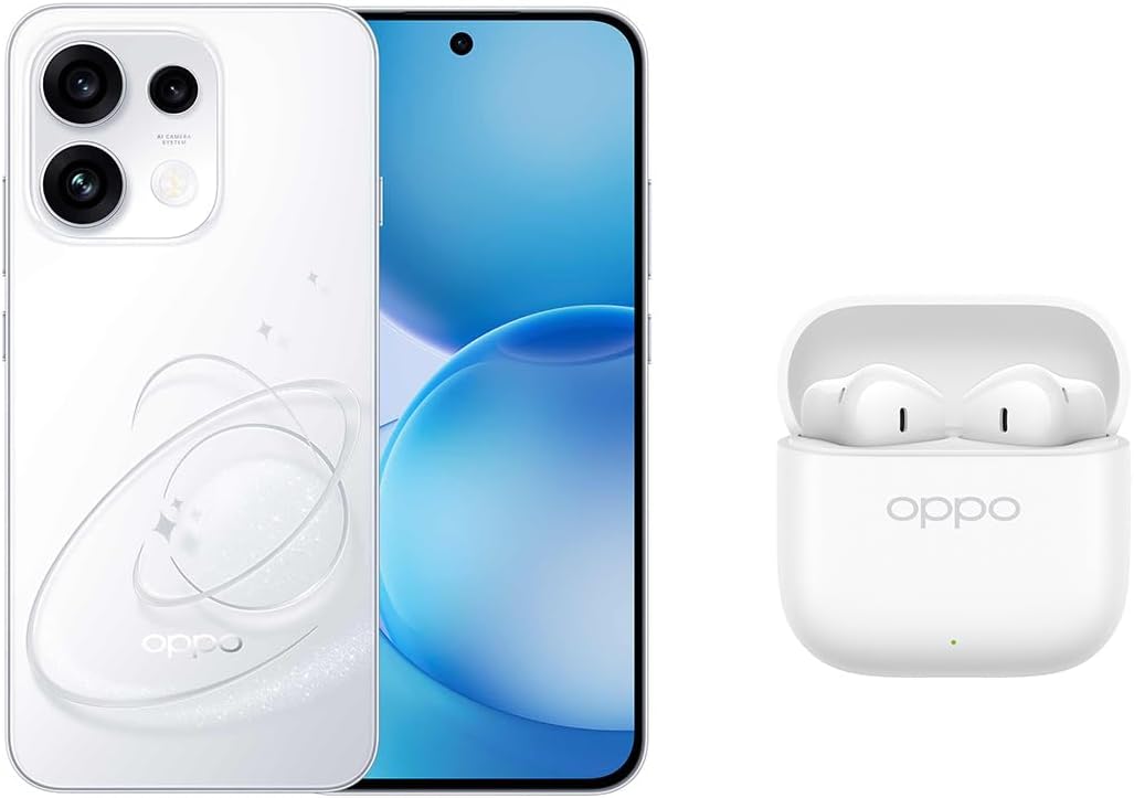 OPPO Reno 16F 5G Blanco Cósmico 8GB +256GB, Pantalla AMOLED 120Hz, Cámara Selfie Ultra Gran Angular 50MP, Incluye Enco Buds3 de Regalo