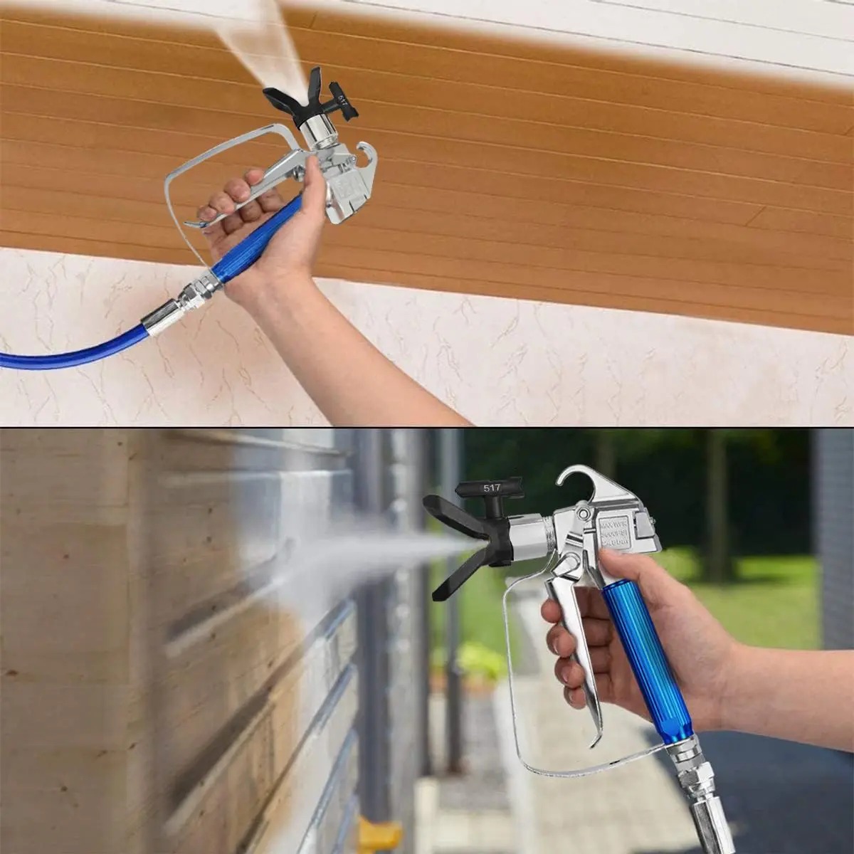🎨 Pistola Pulverizadora de Pintura Airless 3600 PSI | Manguera de 10 m, Boquillas Reversibles de 180°, 2 Protectores y 2 Varillas de Extensión de Acero Inoxidable para Pintura de Casas y Trabajos Intensivos 💪