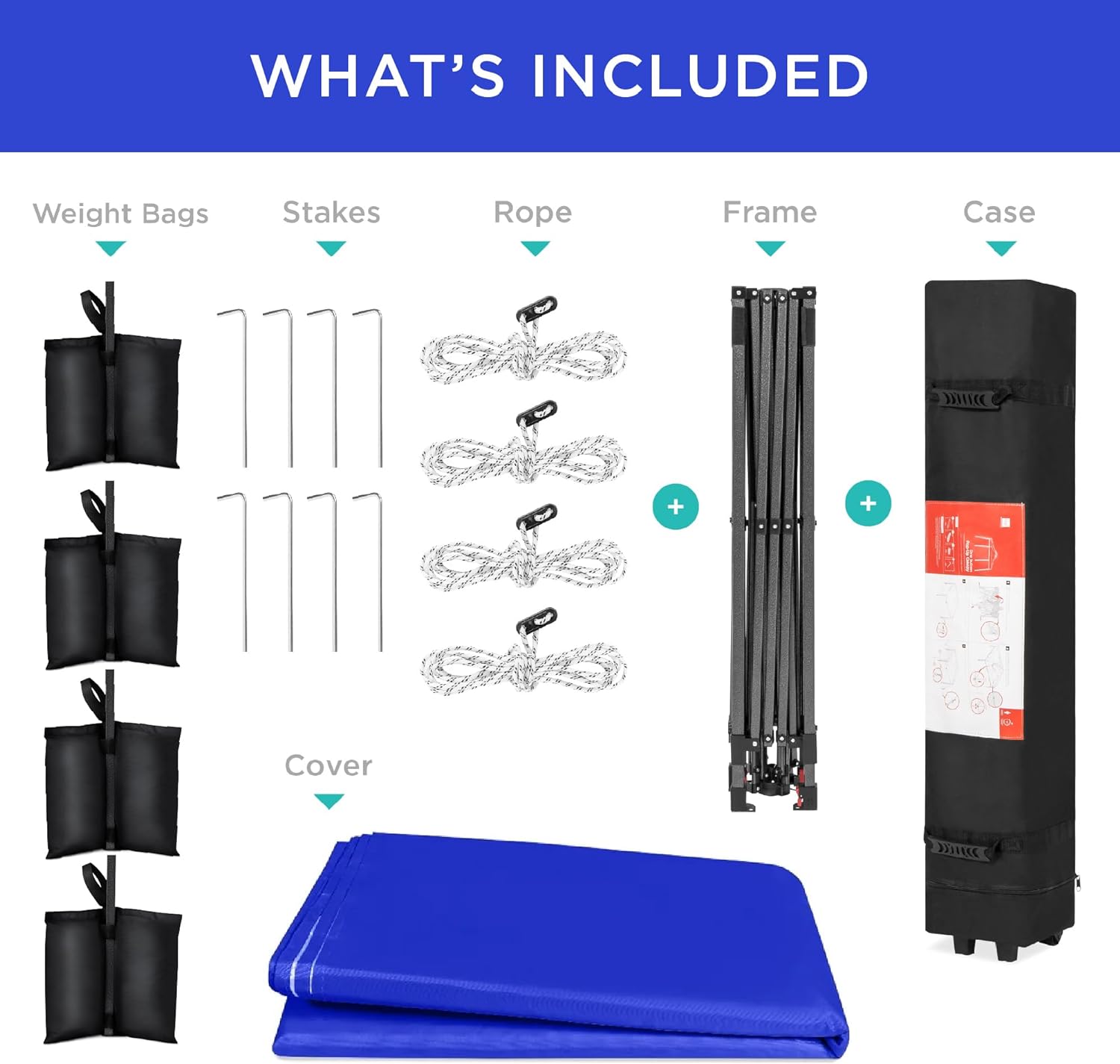 Best Choice Products - Toldo de armado fácil de 1 persona con un botón, tienda portátil e instantánea, funda, 3 x 3 metros, 4 bolsas de peso, color azul