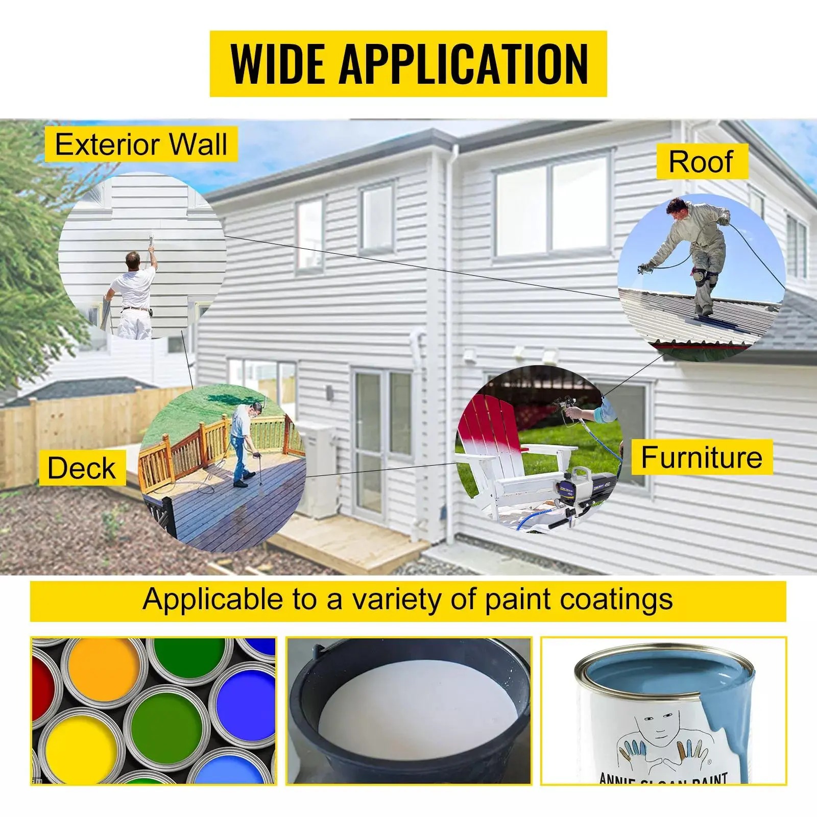 🎨 Pistola Pulverizadora de Pintura Airless 3600 PSI | Manguera de 10 m, Boquillas Reversibles de 180°, 2 Protectores y 2 Varillas de Extensión de Acero Inoxidable para Pintura de Casas y Trabajos Intensivos 💪