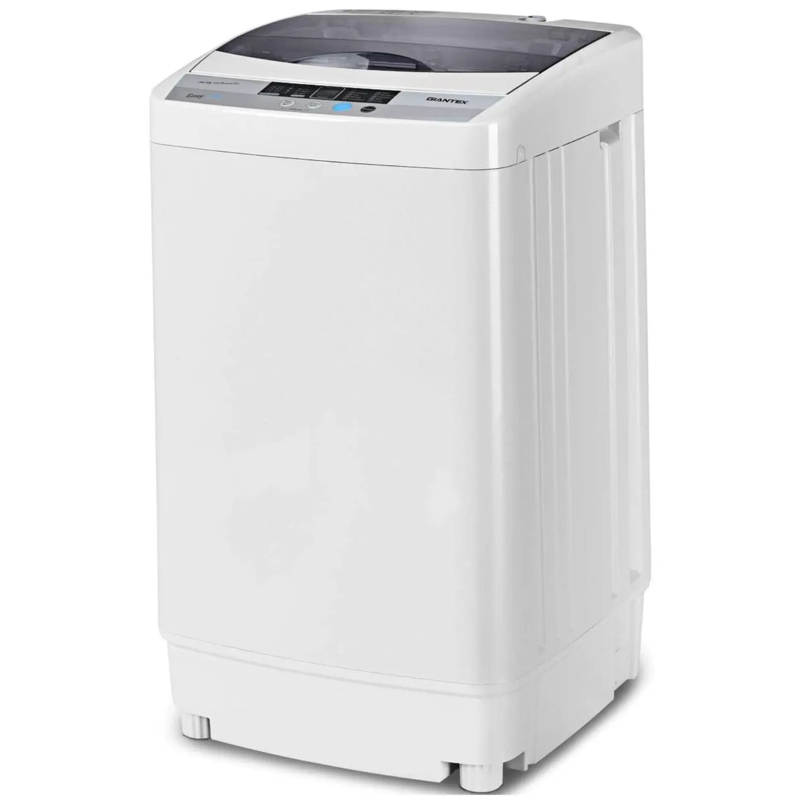 Lavadora portátil totalmente automática COSTWAY con pantalla LED y bomba de drenaje; combinación compacta de lavadora y secadora para el hogar, dormitorios, apartamentos, autocaravanas y campamentos.
