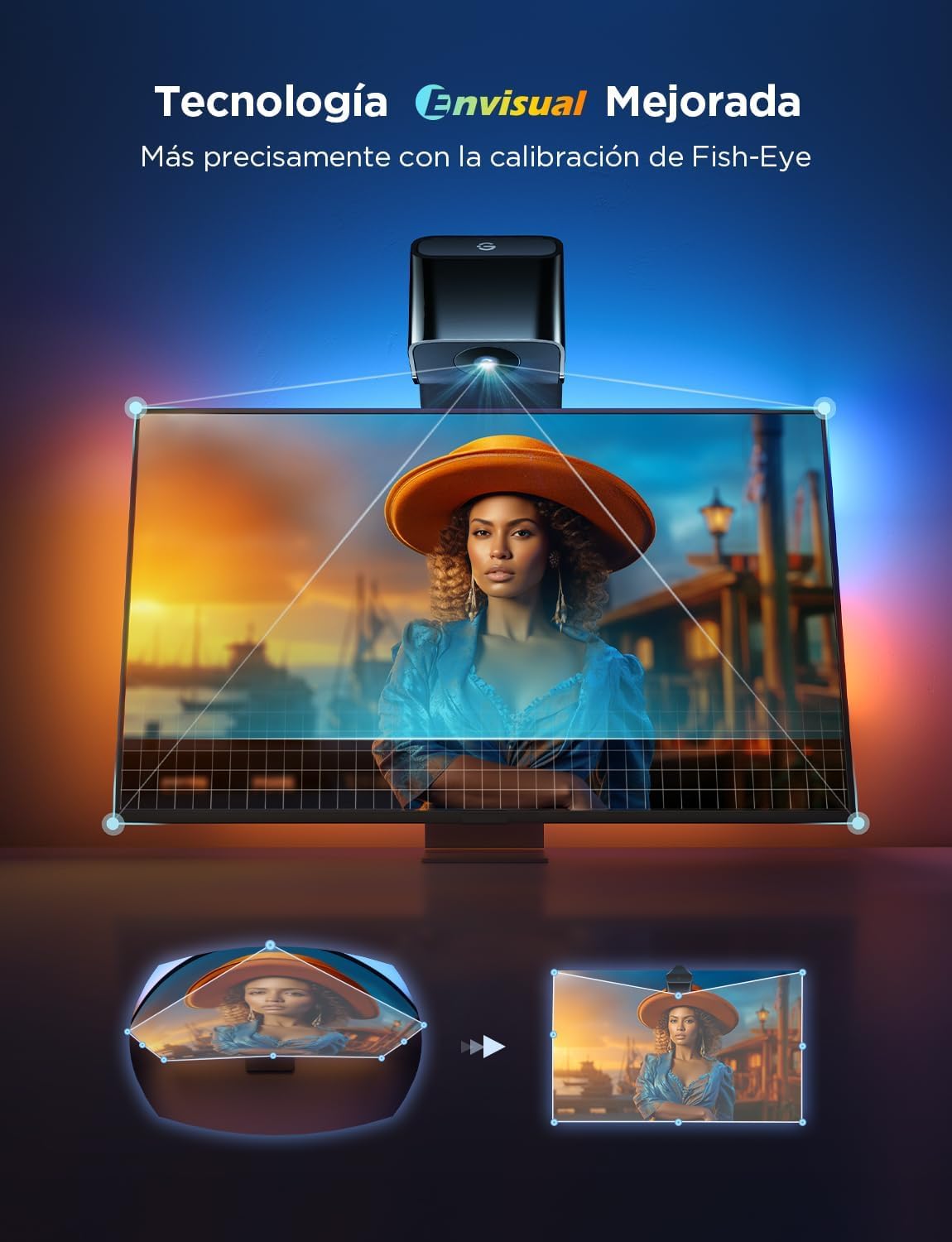 🎬 Govee Luz LED Inteligente para TV con Cámara, Sincronización de Pantalla RGBICW para Cine en Casa y Gaming