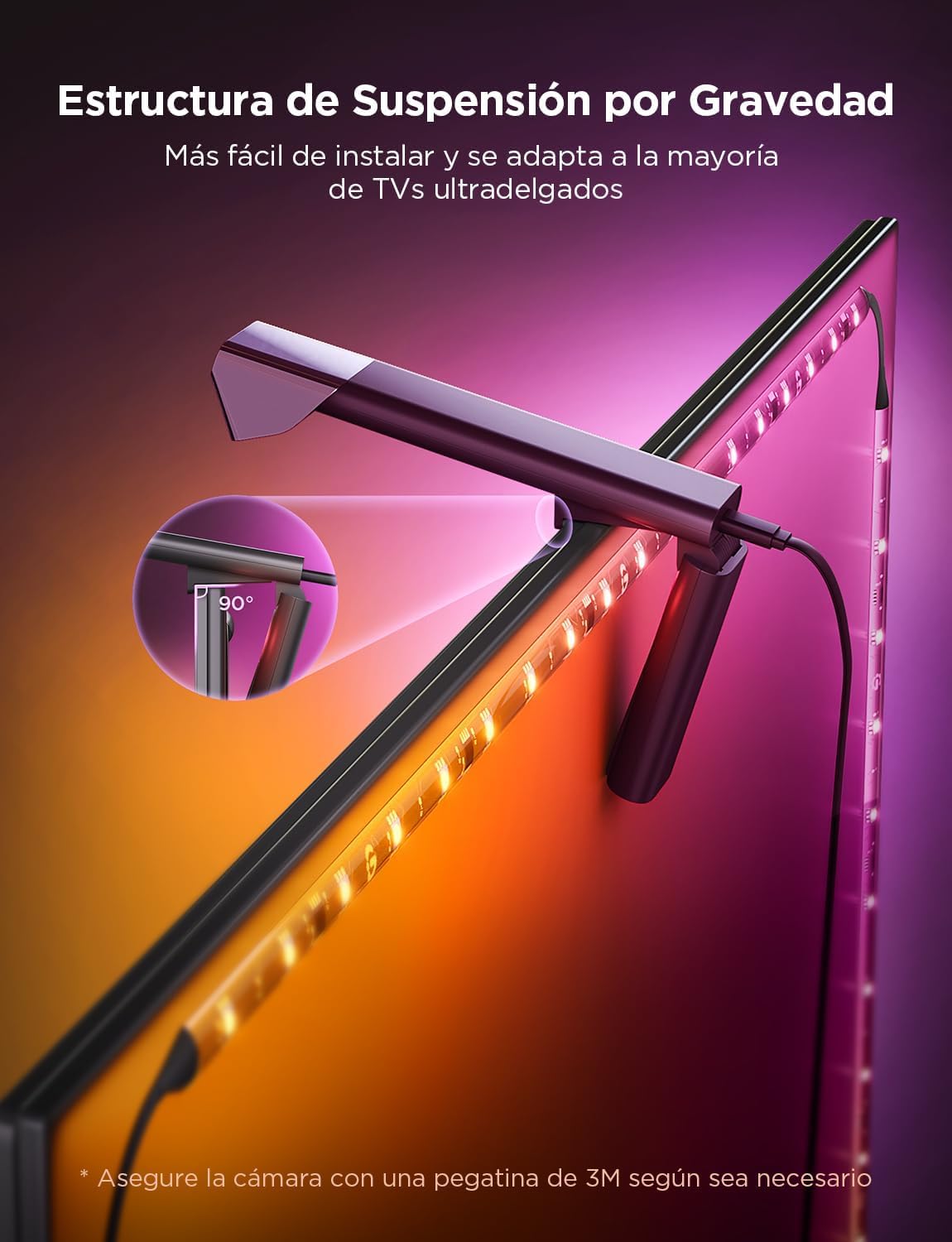 🎬 Govee Luz LED Inteligente para TV con Cámara, Sincronización de Pantalla RGBICW para Cine en Casa y Gaming