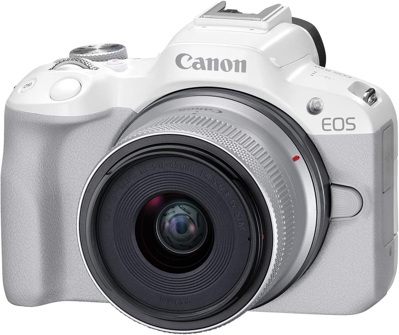 Canon EOS R50 Cámara de vlogging sin Espejo (Negro) con RF-S18-45mm F4.5-6.3 es Lente STM, 24.2 MP, Video 4K, detección y Seguimiento de Temas, Compacto, conexión de Smartphone, creador de Contenido