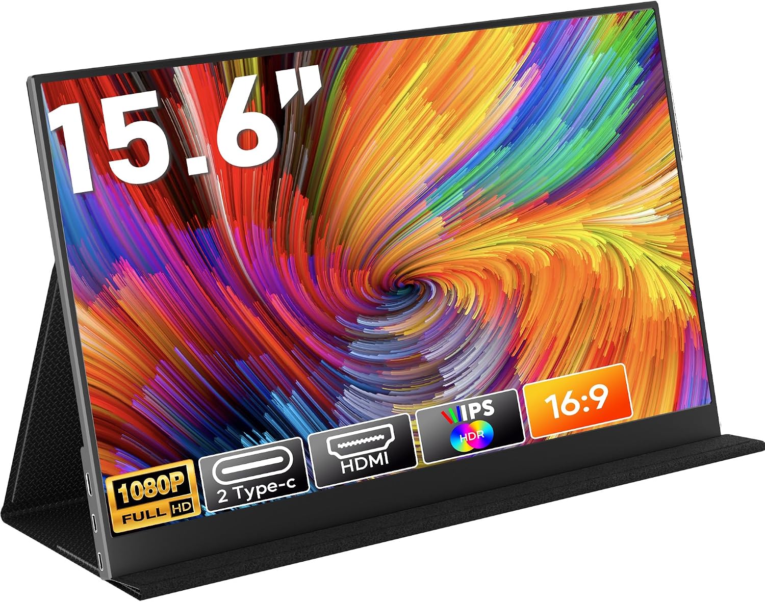 Szory Extensor de Pantalla para Laptop, Monitor Portátil IPS FHD 1080P de 14", Pantalla Triple Compatible con Laptops de 14" a 16", Windows y Mac, Incluye Bolsa de Transporte